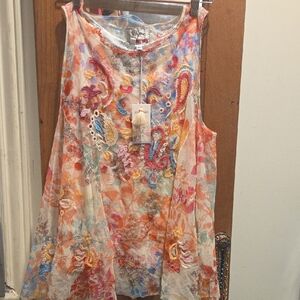 Johnny Was Multicolor Embroidered Blouse